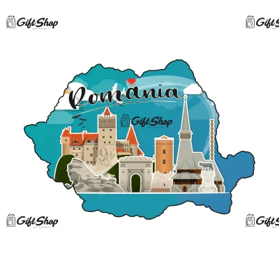 Mgs018-magnet frigider harta-romania